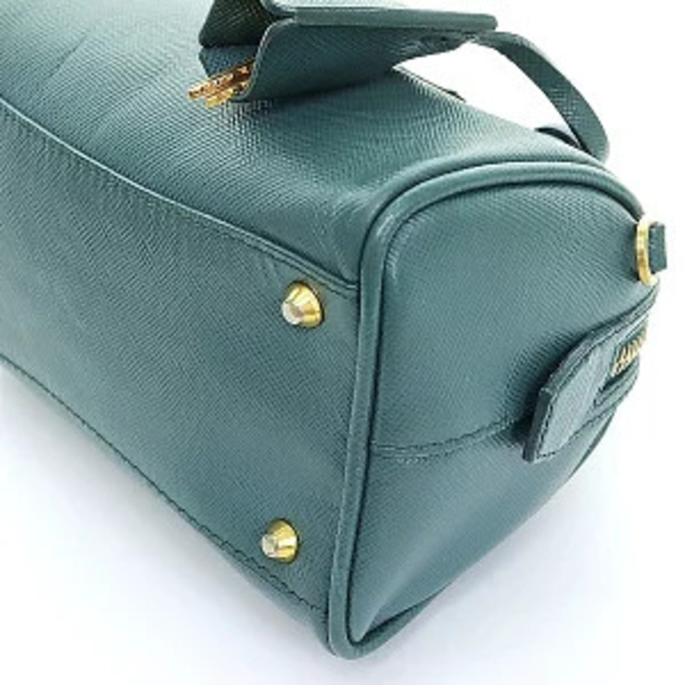 Prada Boston Bag Saffiano Leather Blue - Picture 3 of 6
